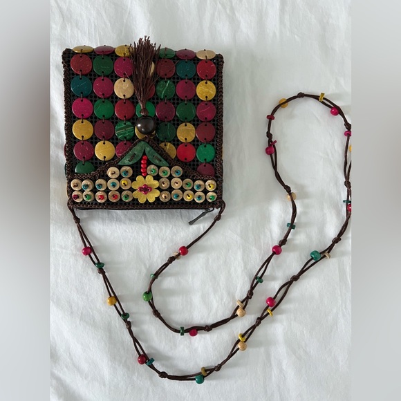 NWOT Summer crossover mini bag. 16x16 cm. Hand made by artisans. Lightweight Fun - Picture 4 of 10